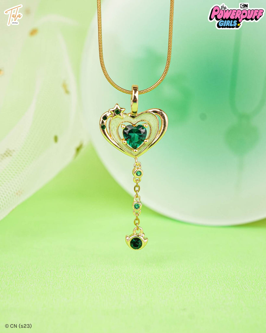 Tala by Kyla The Powerpuff Girls Collection - BUTTERCUP HEART DROP NECKLACE