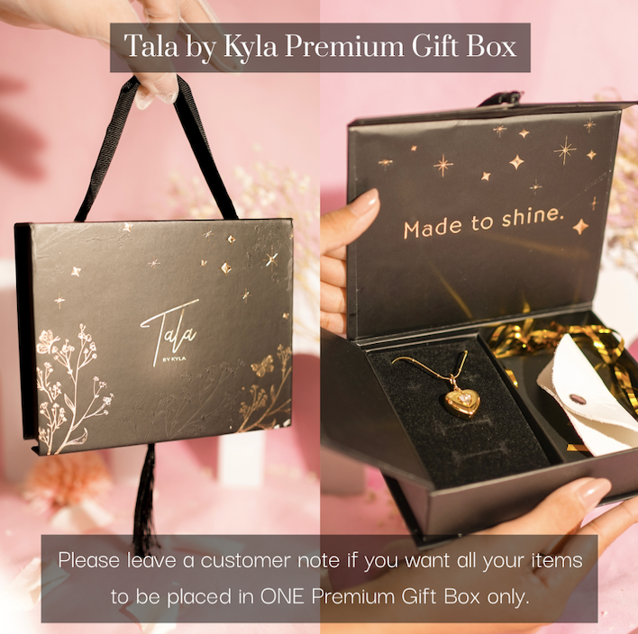 Tala By Kyla Studded Evil Eye Necklace Plus Premium Gift Box
